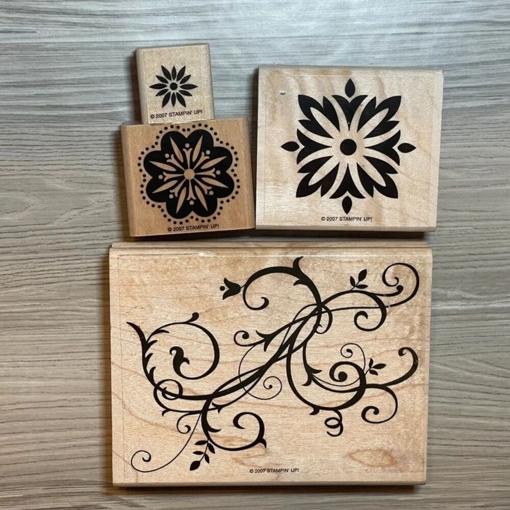 Stampin' Up! Floral/Botanical Rubber Stamps - 4 Pieces